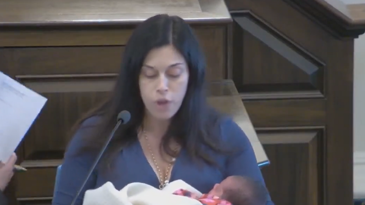 Watch: Democrat official cradles her newborn baby while advocating FOR abortion