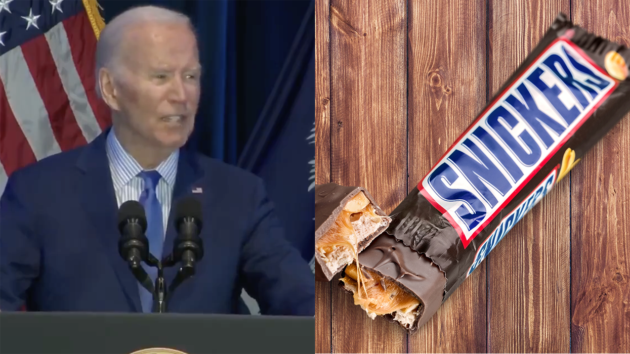 Watch: Joe Biden declares war on Snickers. No, really. This is where we're at as a country.