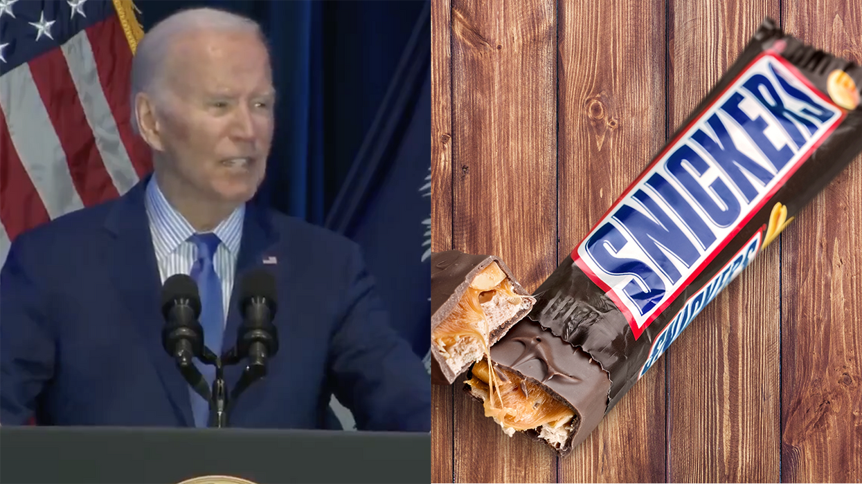 Watch: Joe Biden declares war on Snickers. No, really. This is where we're at as a country.