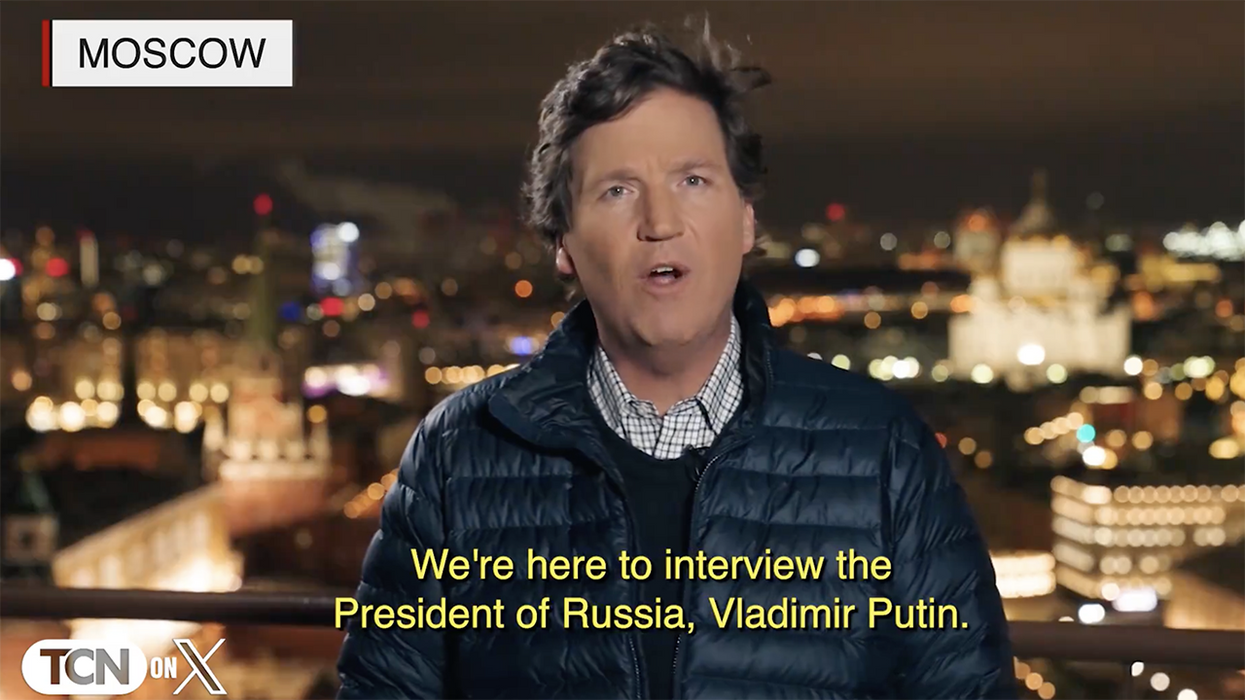 Oh no, you guys... Tucker Carlson might get SANCTIONED by the EU for his Putin interview