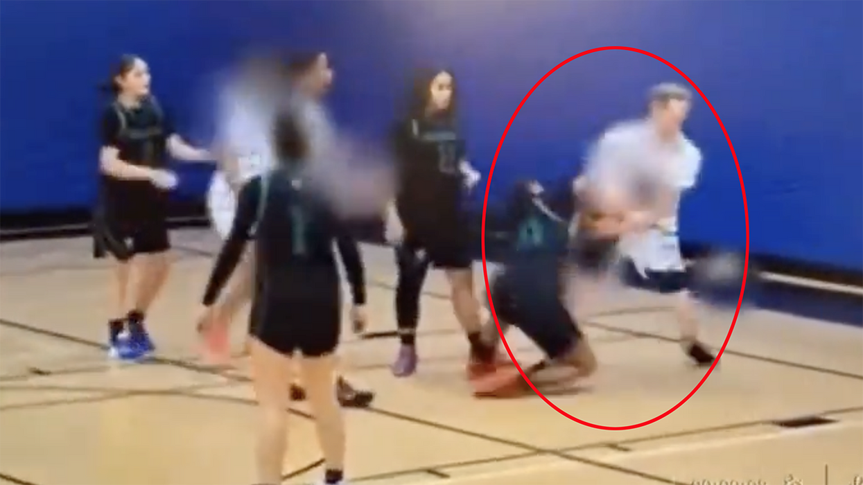 Watch: Girls basketball team forced to forfeit after THREE players were injured by a six-foot dude who claims to be a girl