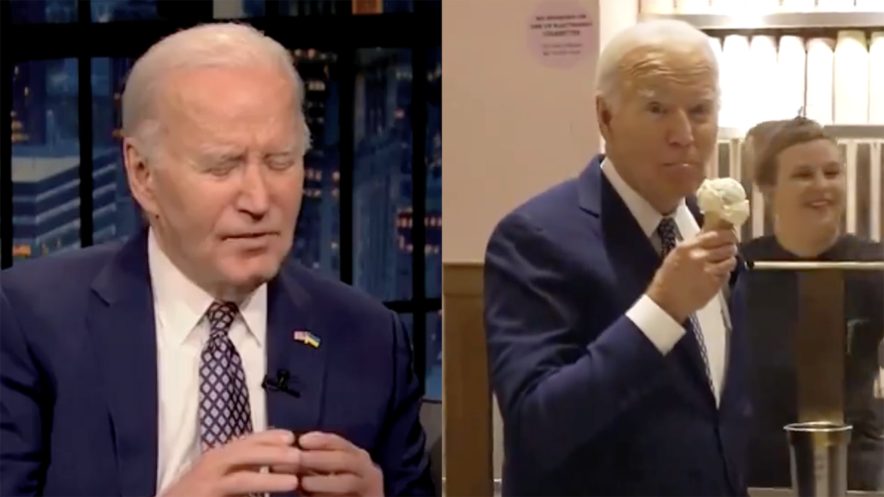 Watch: Elderly man is rambling mess when asked about being too old to be POTUS... but at least he got ice cream!