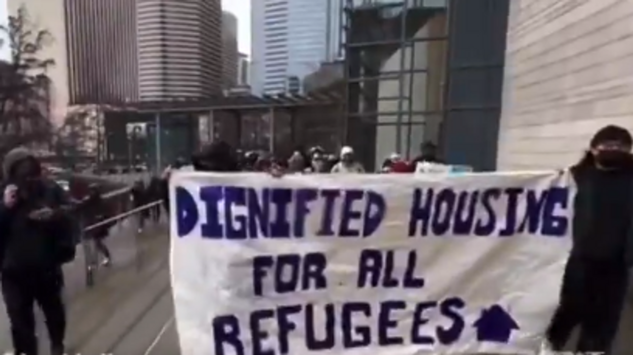Watch: Illegals and activists storm Seattle City Hall to demand free housing, because of course they do