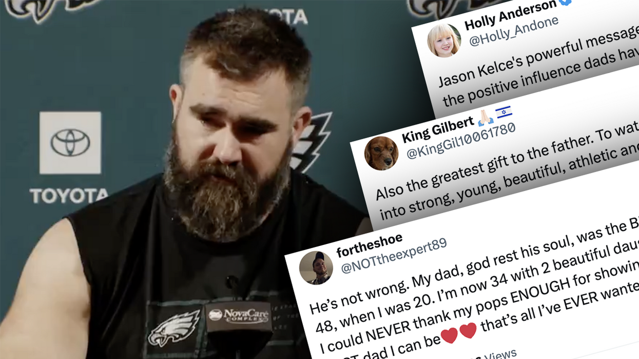 Watch: Jason Kelce celebrates importance of fatherhood in NFL  retirement speech and the internet LOVES it