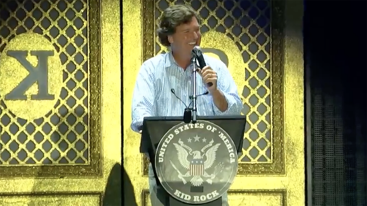 "America is not f*cked up": Tucker Carlson discovers the power of touching grass while introducing Kid Rock