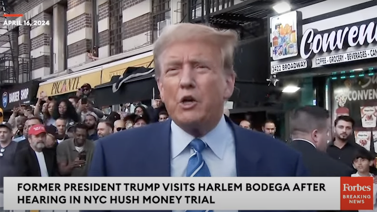 Watch: Trump makes brilliant campaign stop at Harlem bodega made famous by Alvin Bragg's woke-on-crime policies