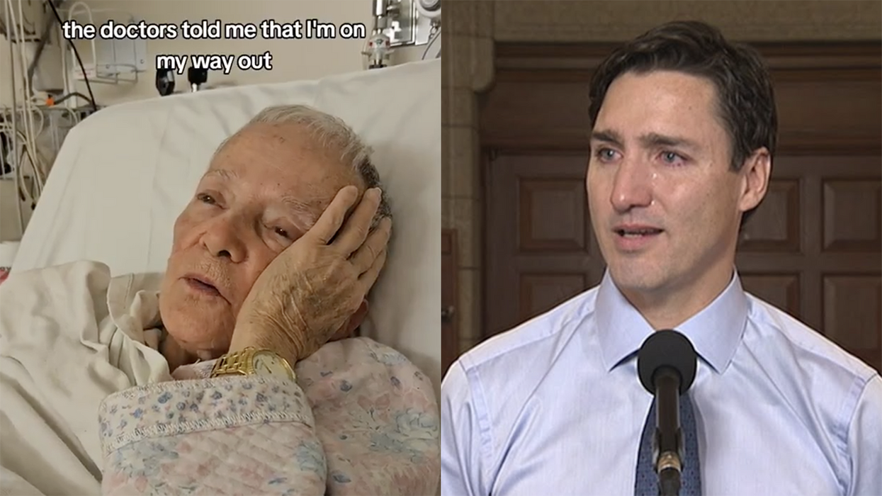 Watch: Granny uses her deathbed to take one final shot against Justin Trudeau