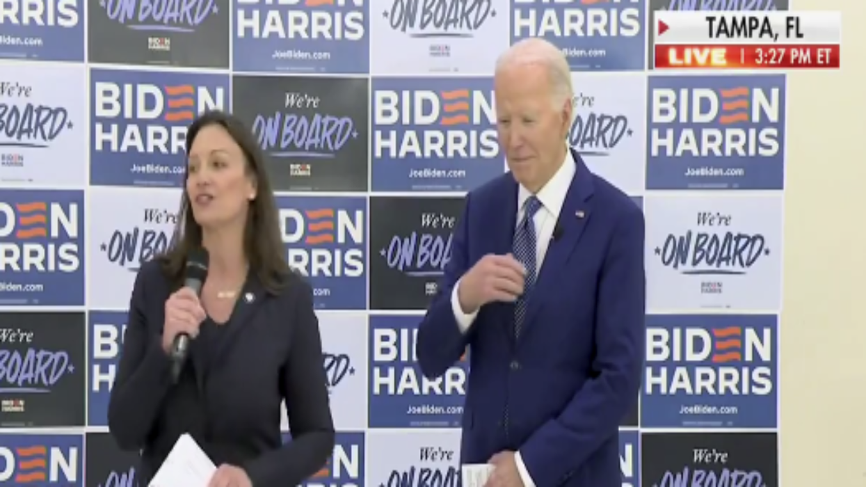 Watch: Alleged "practicing Catholic" Joe Biden makes the sign of the cross during a pro-abortion rally in Florida