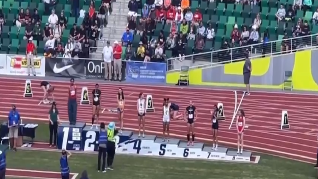 Trans Runner (aka a Dude) Booed After Being Named State Champion in Girls' Track