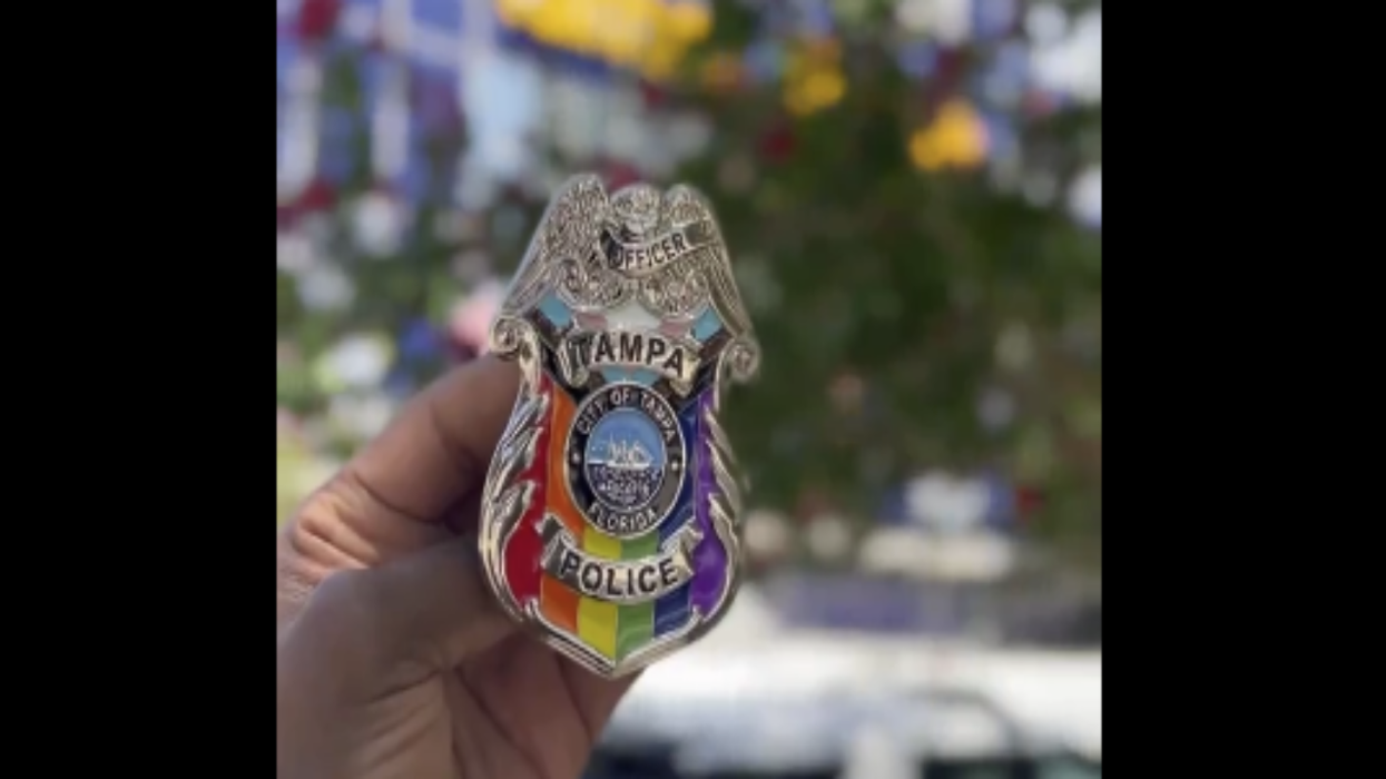 Watch: Tampa police department shows off their LGBTQ+ police badges for Pride month