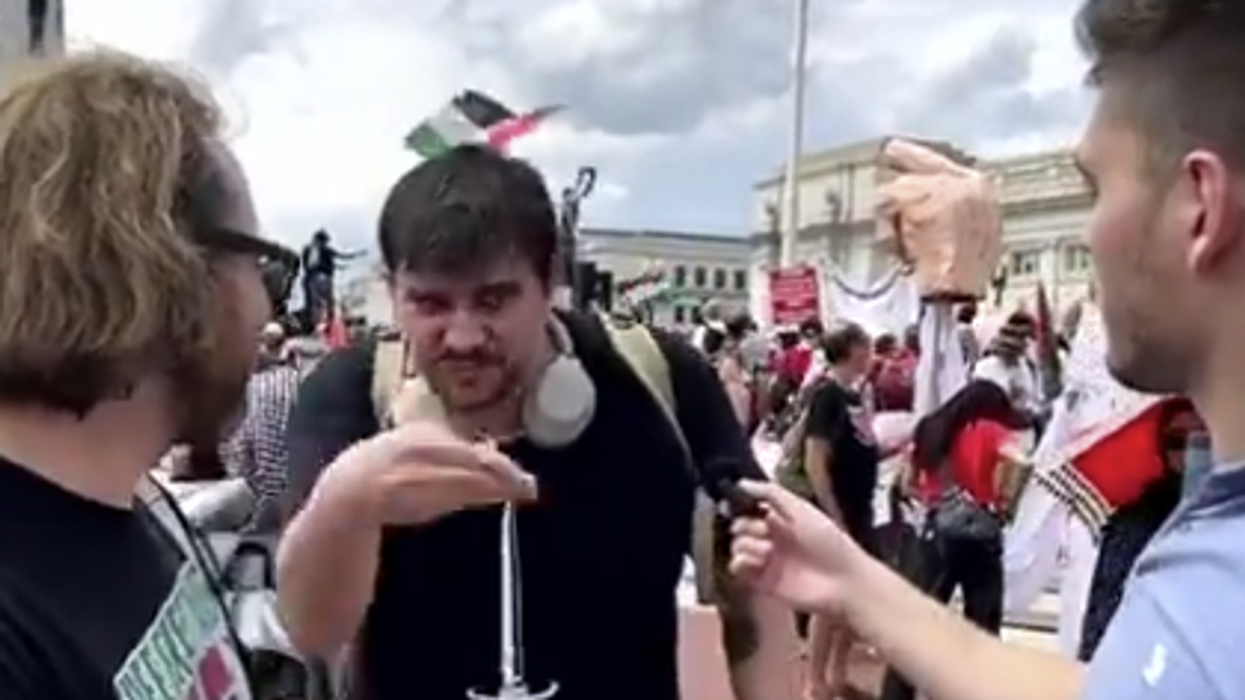 Watch: Pro-Hamas protestor has a full-blown freak out over the simple question, "Do you have a job?"
