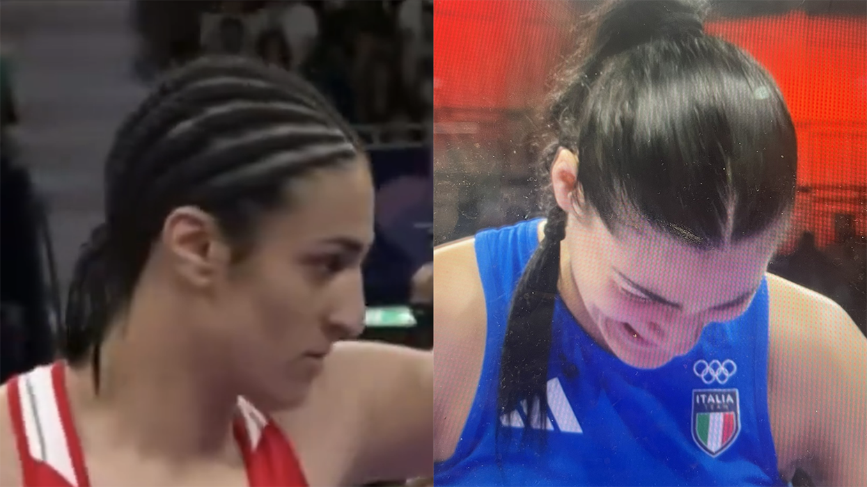 Watch: Olympian abandons fight after she was forced to fight a man (who claims he's not)