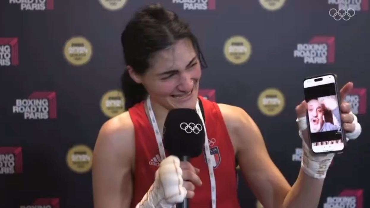 Watch: Olympian forced to fight a man(?) made this heartbreaking dedication to her late father