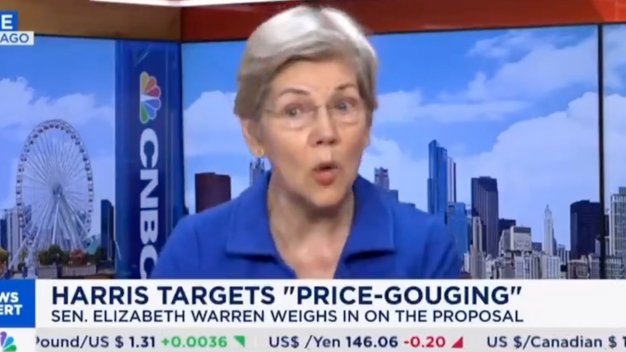 CNBC reporter DESTROYS Elizabeth Warren's pathetic attempt to defend Kamala's price controls