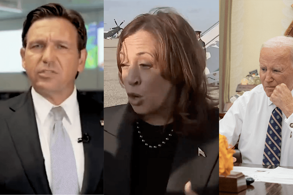 Ron DeSantis and Joe Biden(?!?) call out Kamala Harris's attempt to politicize Hurricane Milton