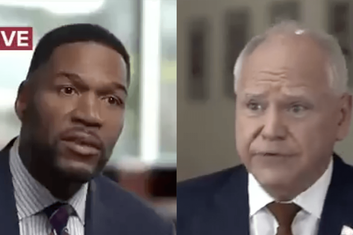 Watch: Out of all the dumb things Tim Walz said to Michael Strahan today, this takes the cake