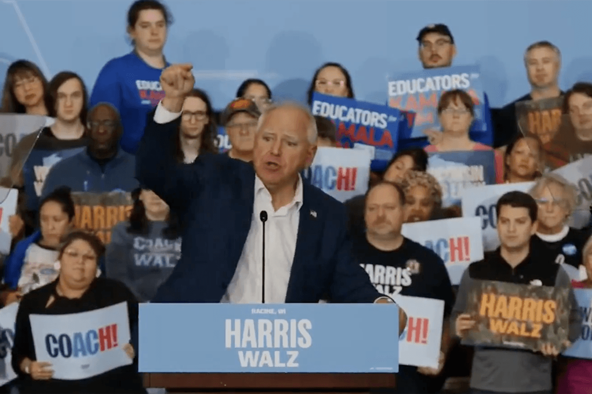 Tampon Tim Walz has unintentionally hilarious "freak out," claims Democrats are taking football back