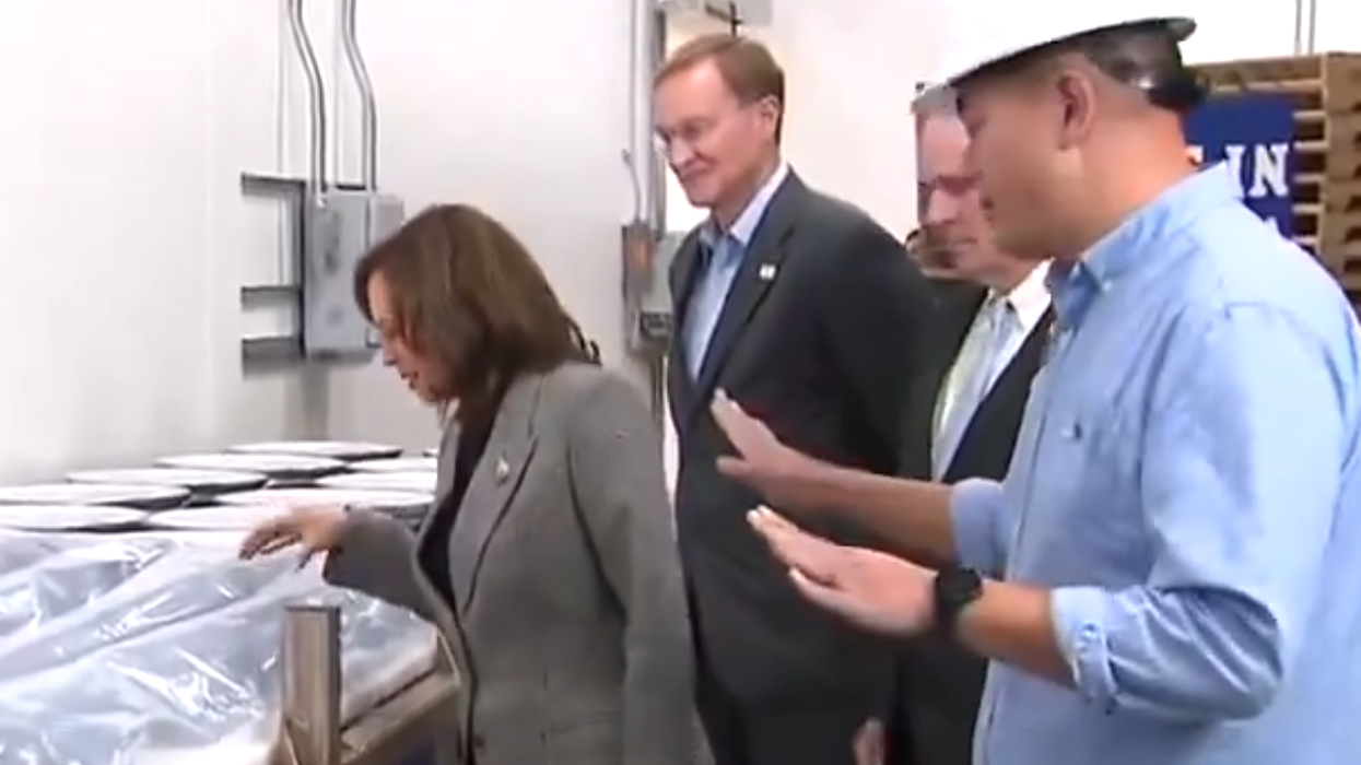 Kamala Almost Touches Sharp Silicon at Semiconductor Factory After Getting Distracted: “It’s Shiny”