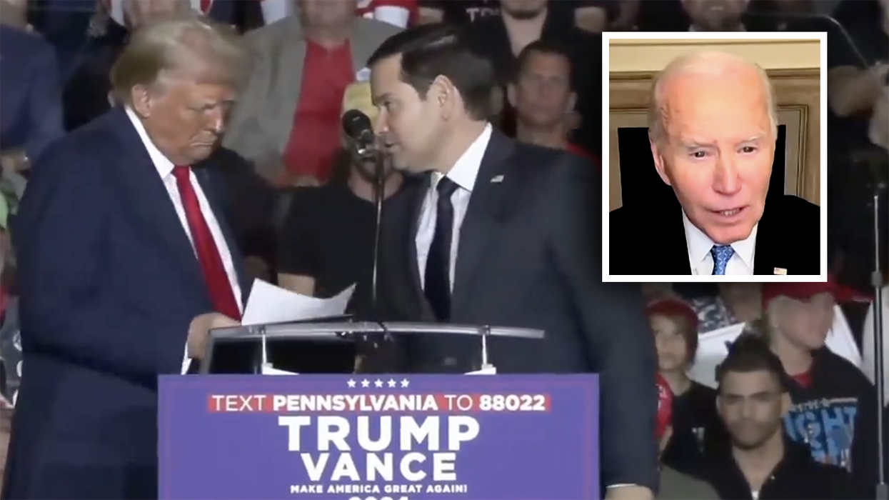Marco Rubio interrupts Trump speech with breaking news of insult Biden just called half of America