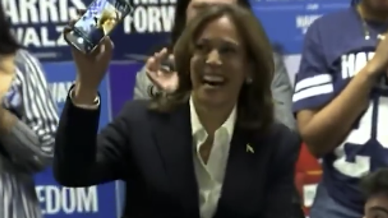 Watch: Kamala Harris Gets Caught Faking A Phone Call Pretending To Talk To A Voter