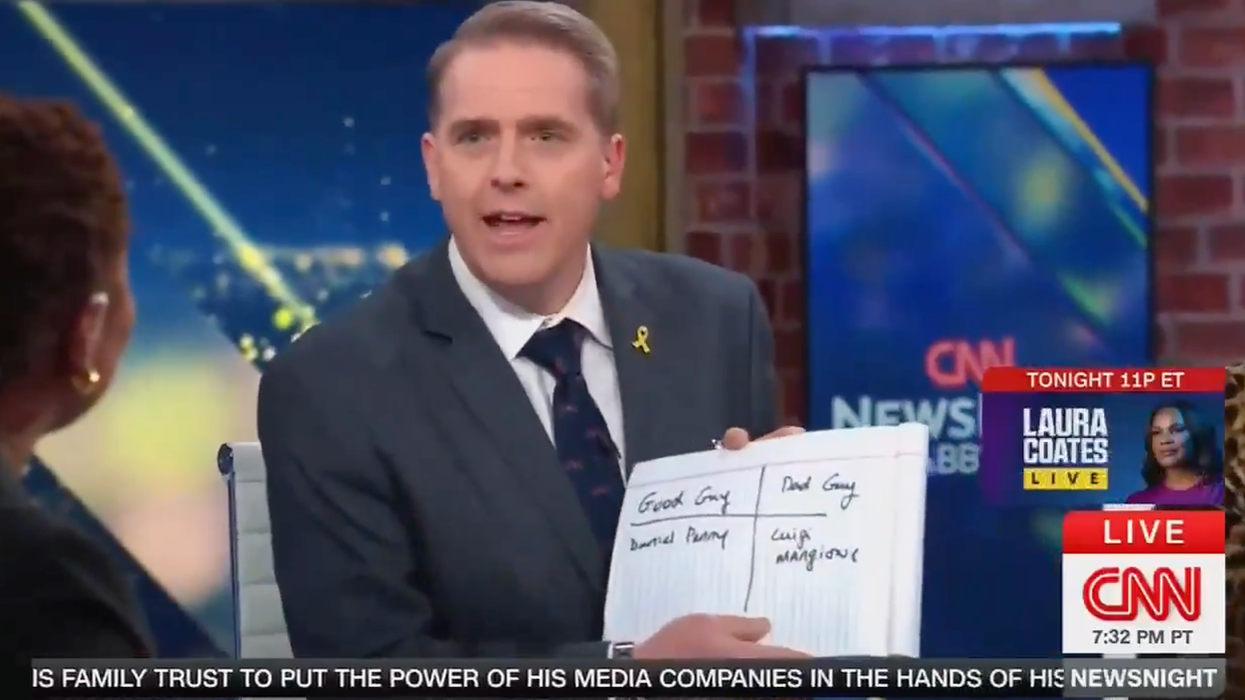 Watch: Scott Jennings whips out a chart to explain to progressives Daniel Penny "good," CEO Killer "bad"
