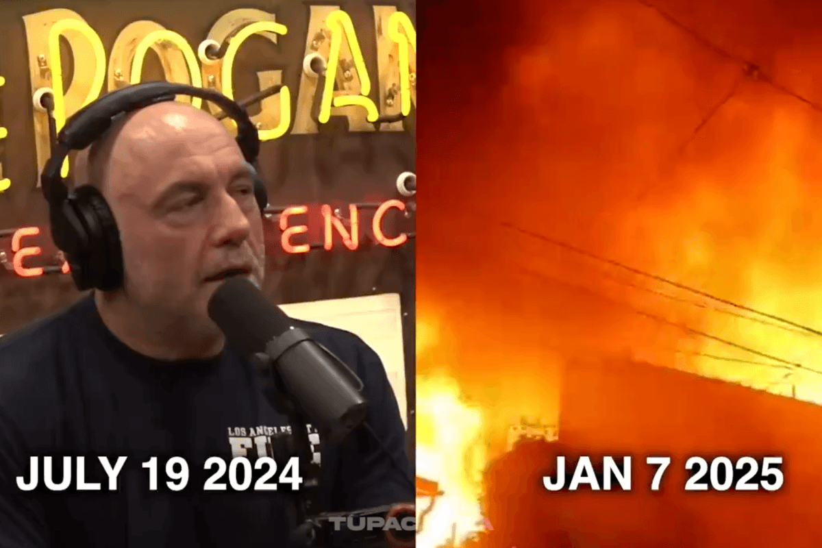 Watch: The warning a fireman gave Joe Rogan of how bad Los Angeles could get is eerily accurate