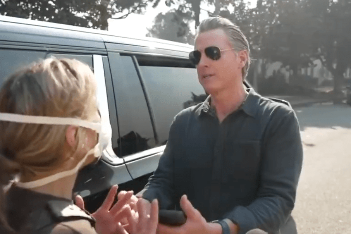 Watch: Angry citizen demands answers from Gavin Newsom, so he pulls this pathetic move