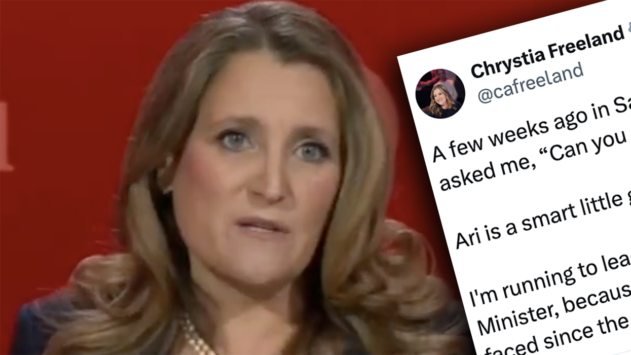 Canadians can't be chanuckleheaded enough to believe this BS story from the woman looking to replace Trudeau, can they?