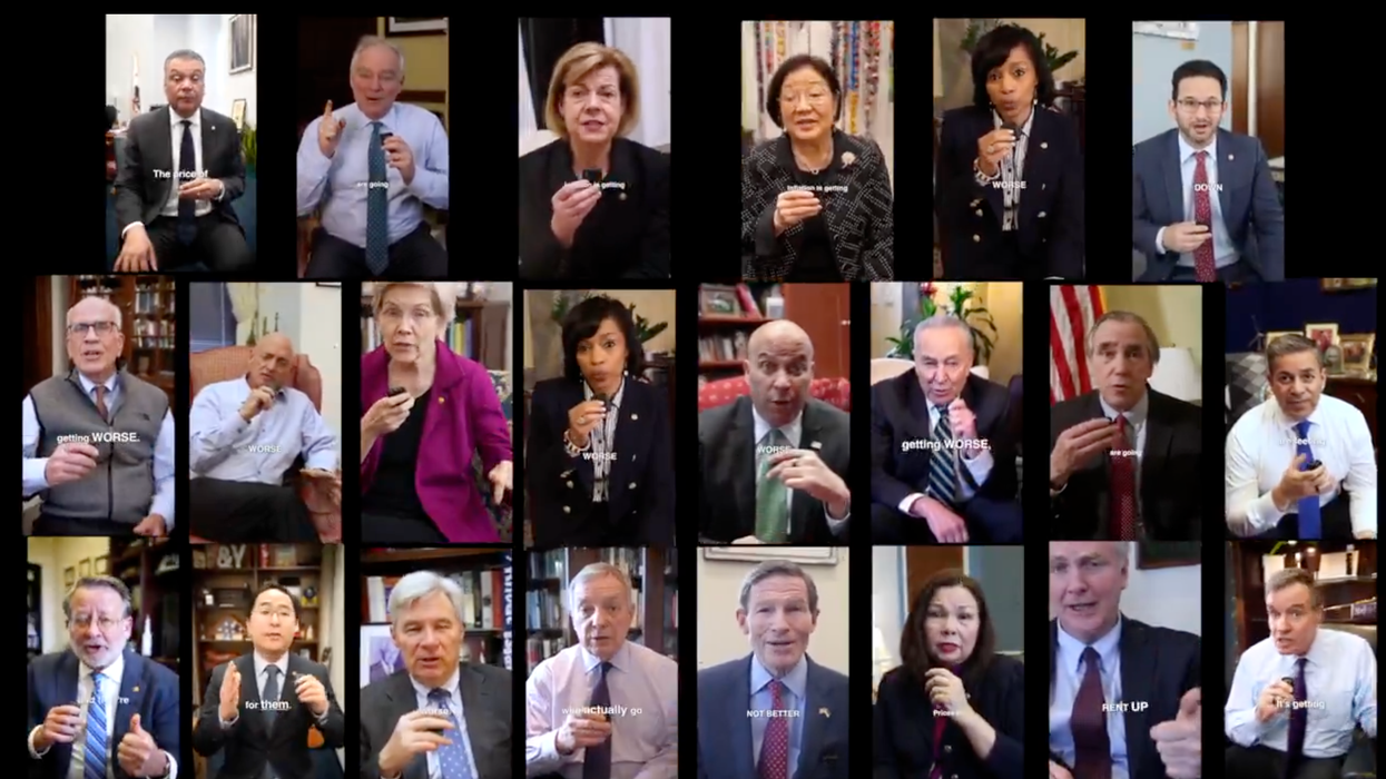 Democrats forget how the internet works, release 22 videos of different senators reading the exact same anti-Trump diatribe