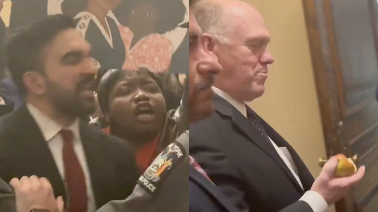 Tom Homan pulls epic move walking past unhinged protestors as he brings Trump's deportations to New York State