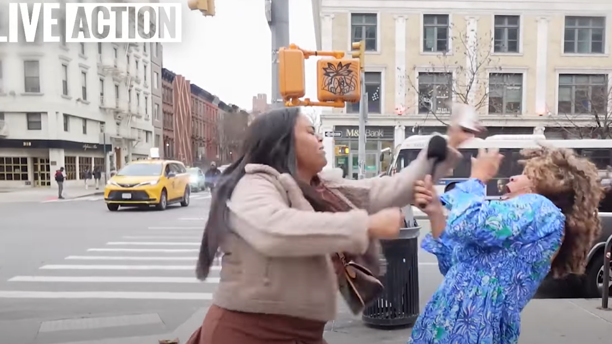 Pro-life journalists gets viciously assaulted by pro-abortion activist enraged over a basic question
