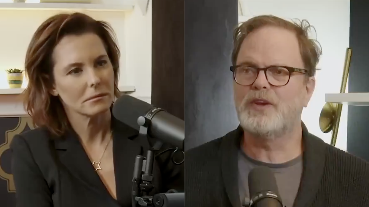 Even Dwight Schrute is calling out the media for sucking straight to MSNBC's Stephanie Ruhle's face