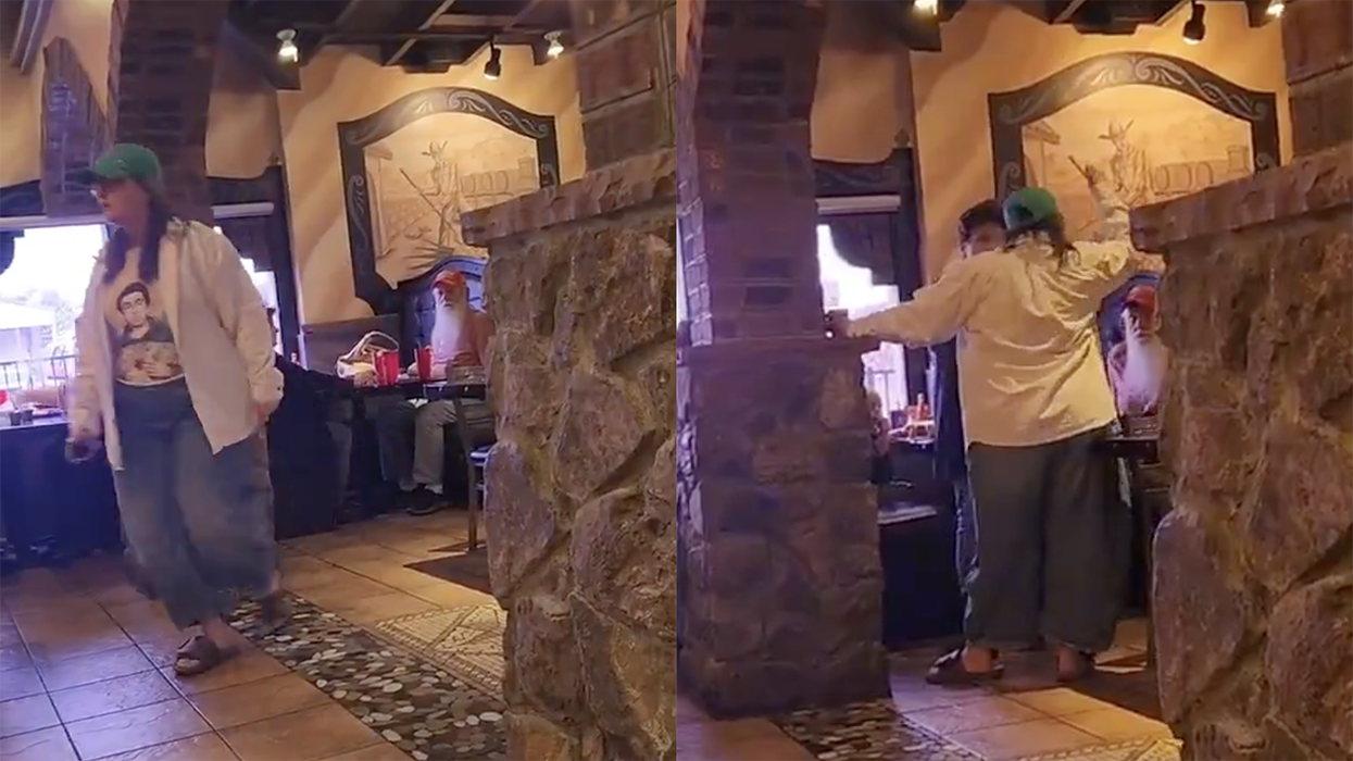 Unhinged Luigi Mangione fangirl verbally assaults sweet elderly couple for wearing a MAGA hat