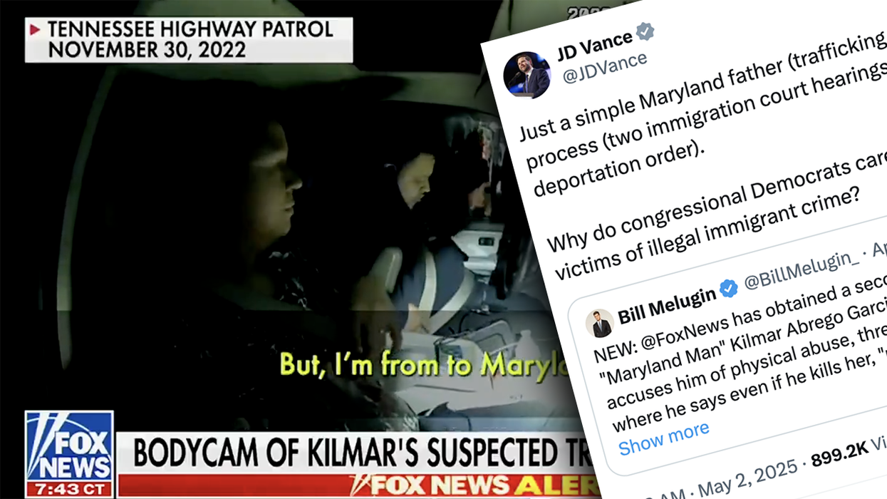 New footage shows "Maryland man" trafficking humans (allegedly), and JD Vance wants to know where Democrats are now