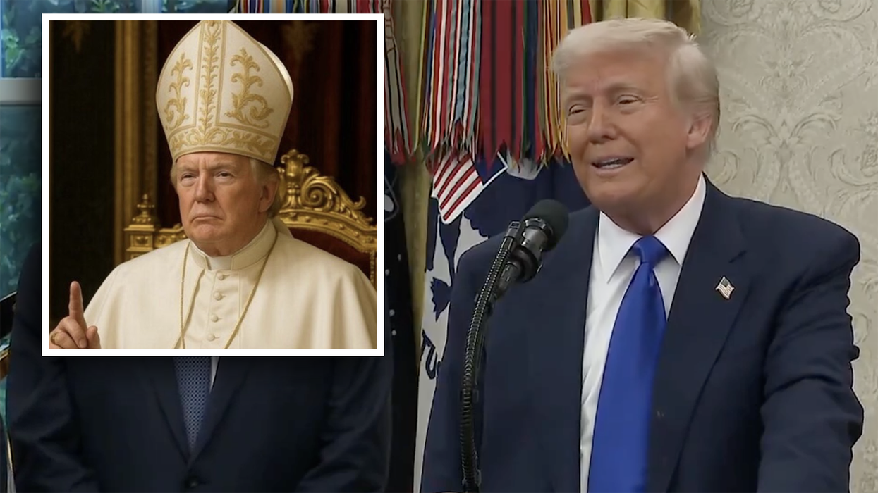 Trump DROPS reporter over dumb question about Pope photoshop (though not as hard as JD Vance drops a Never Trumper)