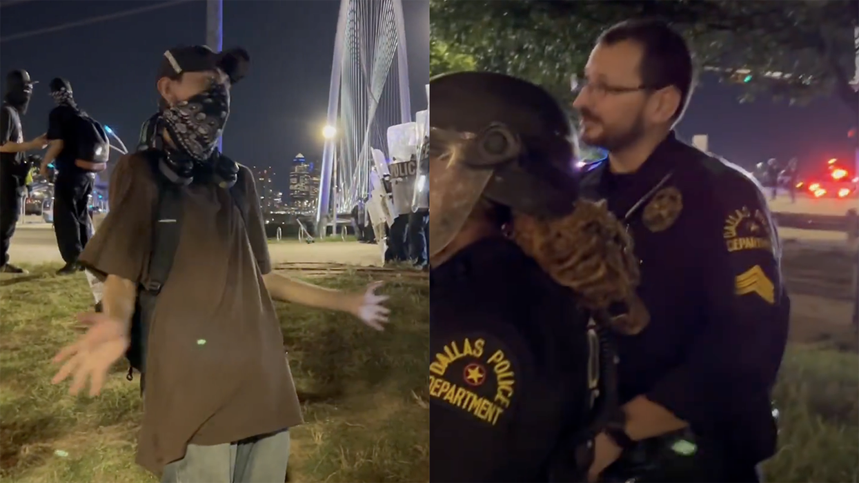 Anti-ICE protester melts down over simple question asked by cop, proves Democrats aren't sending their best and brightest