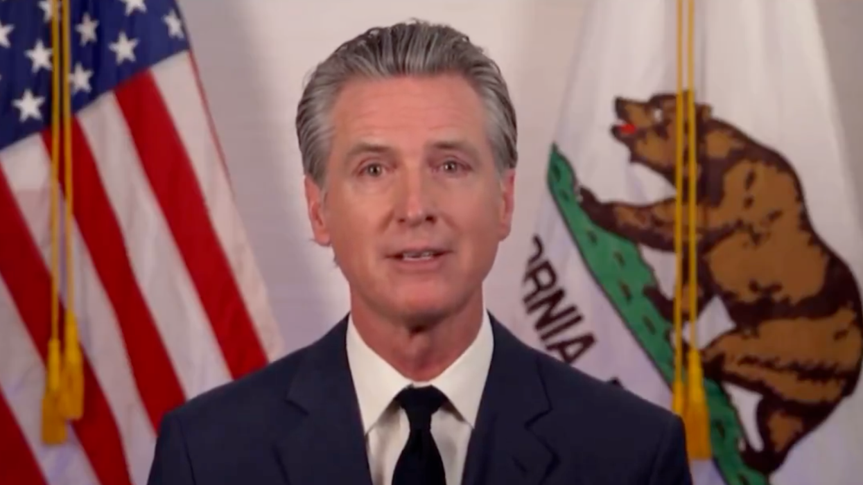 Gavin Newsom fake cries through a "national address" blaming Trump for the riots Gavin's incompetence is responsible for