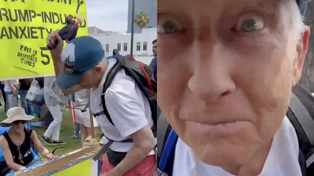 Boomer freaks out on a Trump doll to reduce his anxiety, thinks he's the normal one