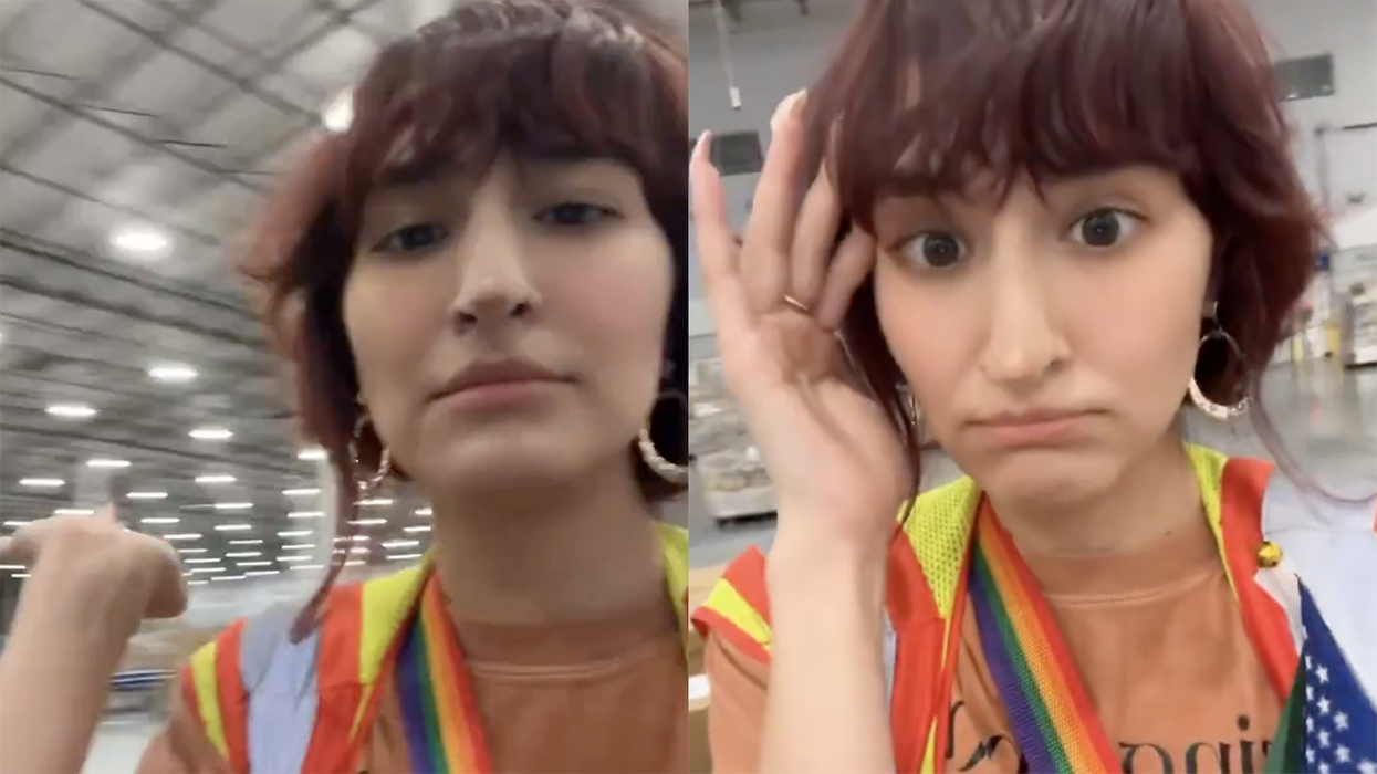 Woke Amazon worker has a nutty, isn't sure how to do her job without "crashing out" over Trump bombing Iran