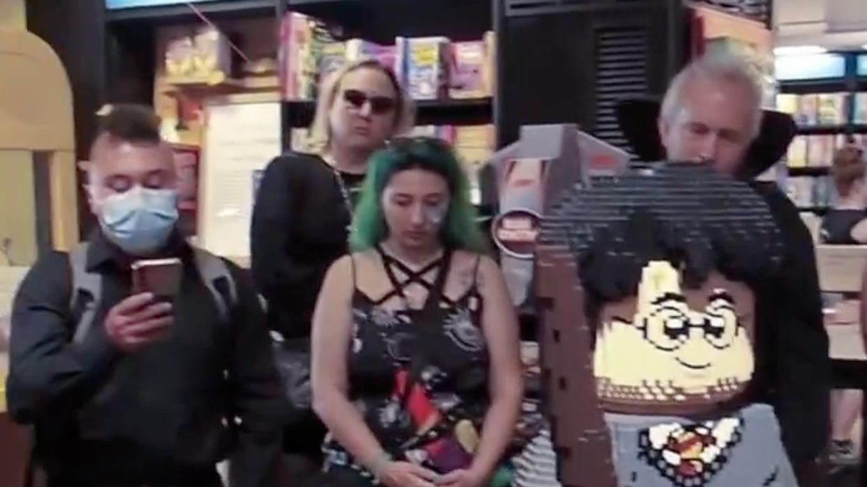 Activists stage funeral for Harry Potter in a bookstore to protest JK Rowling thinking trans women are men