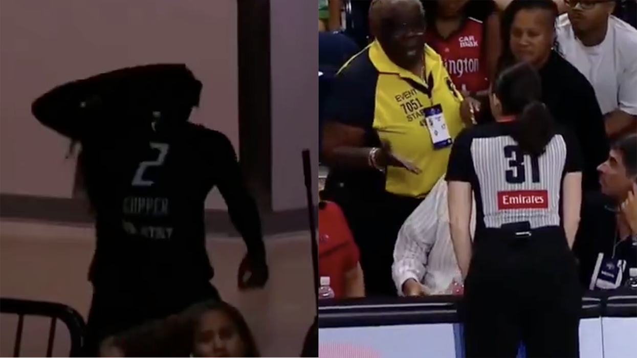 WNBA player needs a time out when her wig falls off, but what the ref does to a fan is the real embarrassment