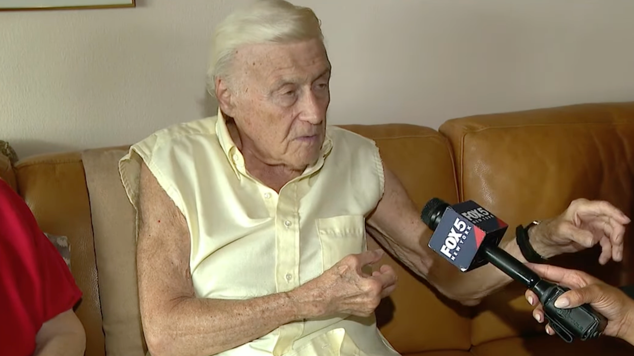 Thug tries to steal elderly man's Rolex, but he grabs her wrist too, and that's when the screaming starts