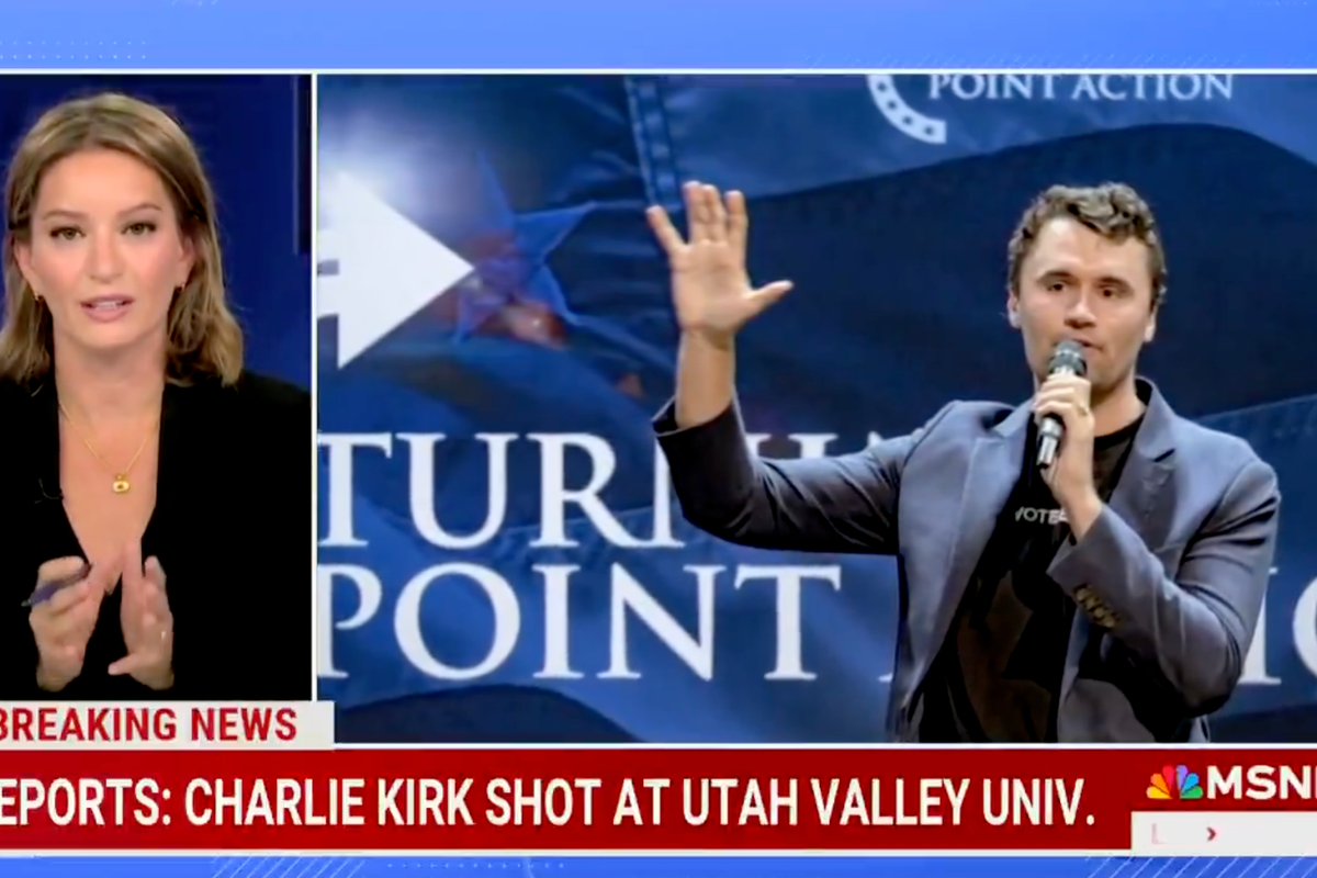 Charlie Kirk was shot dead in public, and MSNBC wondered if it was a Trump supporter firing their gun in celebration