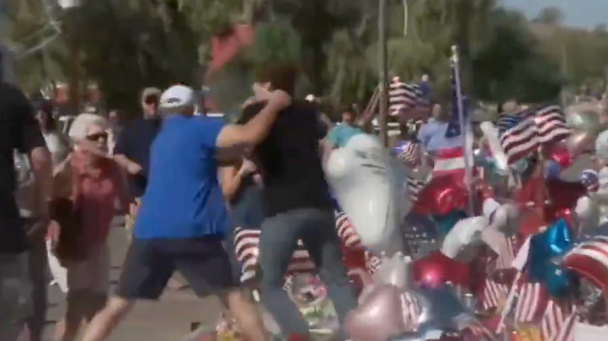 Guy cosplaying as Charlie Kirk's killer destroys memorial, instantly discovers the consequences of his actions