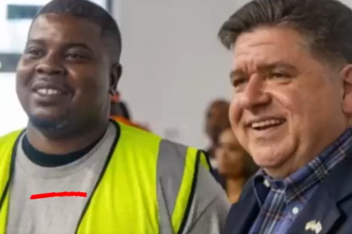 Dem Gov takes photo op with "peacekeeper" to claim Chicago is safe, turns out the guy was charged with murder