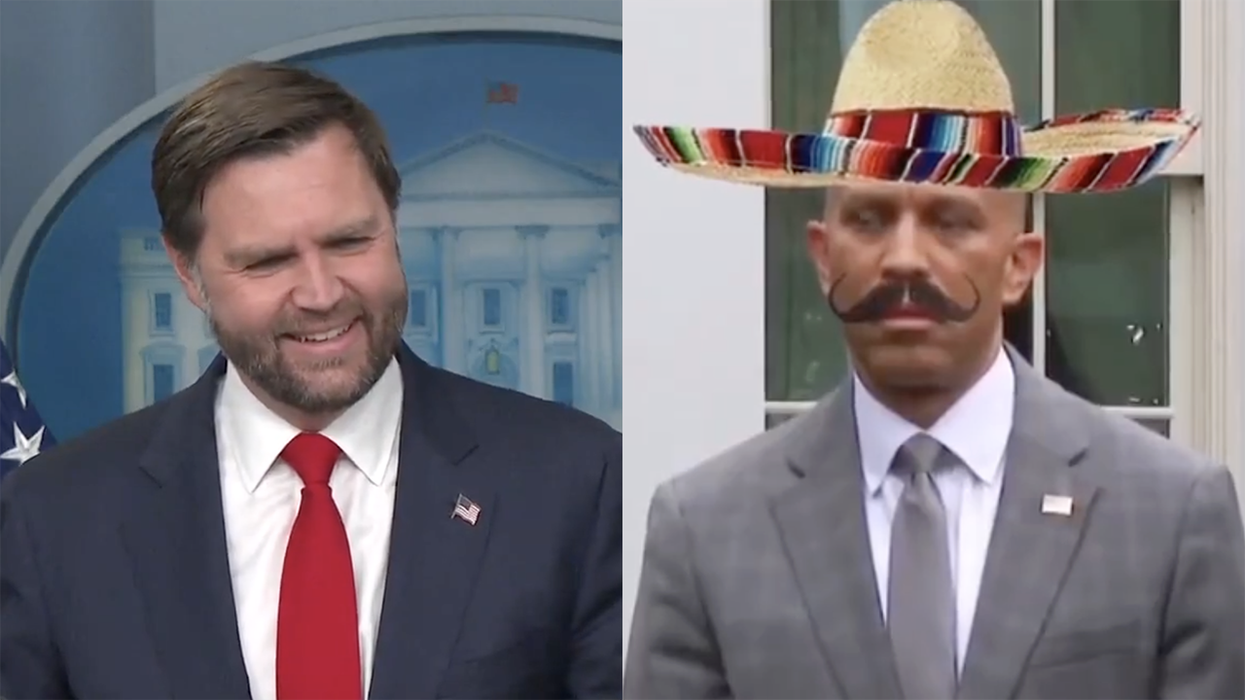 JD Vance makes promise to Hakeem Jefferies about "sombrero memes" that leaves the press corps laughing