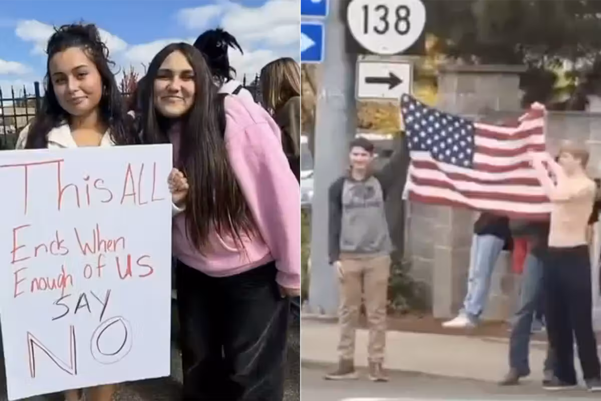 “This all ends when enough of us say no": Students have had enough, stage walkout to protest boys in the girls bathroom