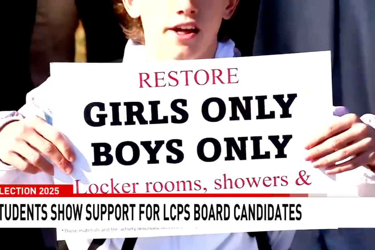 Virginia teens campaign outside polling centers, ask their parents to vote AGAINST allowing boys in the girls' locker room