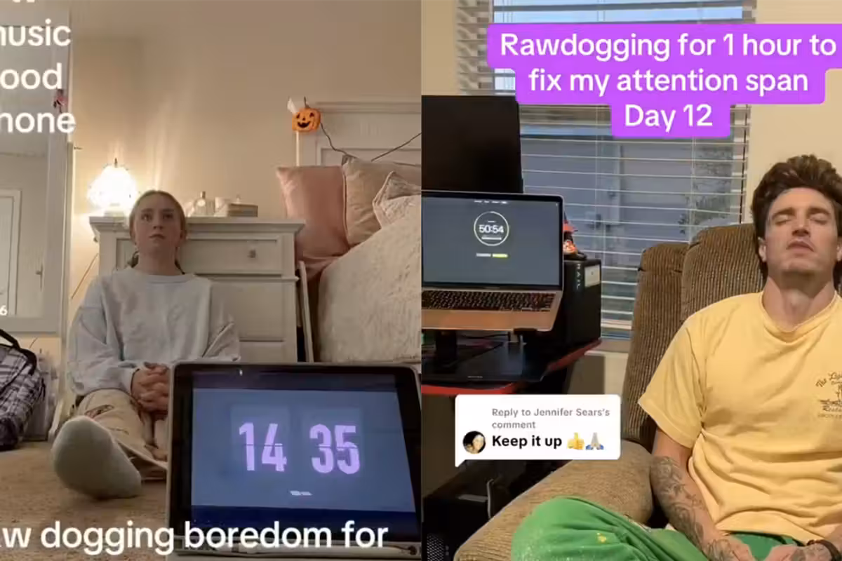 GenZers think they invented giving themselves a time out, but they call it "raw dogging life"