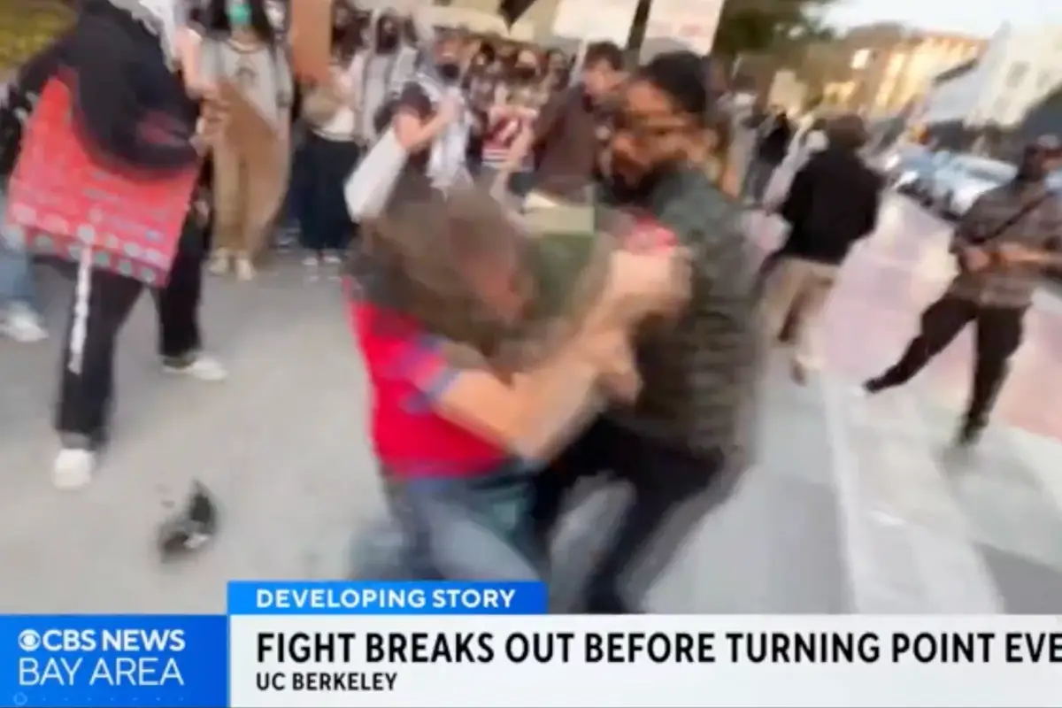 CBS Reporter Claims Turning Point Event Was “Mostly Peaceful," Before Showing Charlie Kirk Fan Svagaely Attacked